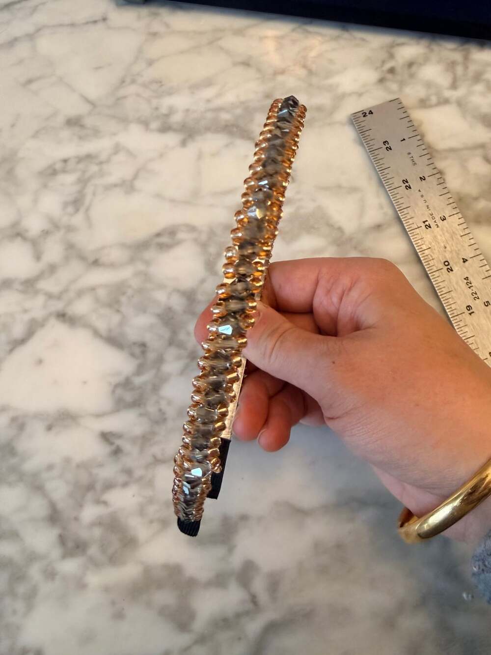 Sparkly Princess‎ Glam Gold Rhinestone Nonslip Headband